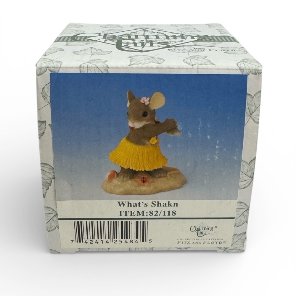 Charming Tails Fitz & Floyd Hula Mouse Figurine 82/118 Limited Edition - Picture 8 of 8
